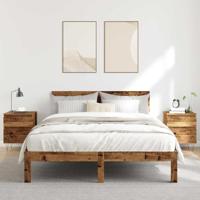 Nachtkastjes 2 st 40x35x50 cm bewerkt hout oud houtkleurig - thumbnail