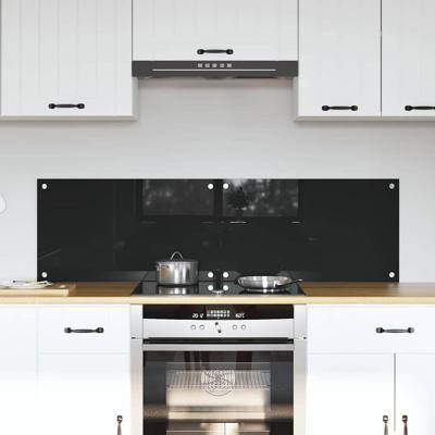 VidaXL Keuken achterwand 2 pcs zwart 70 x 40 cm gehard glas VidaXL Keuken achterwand 2 pcs zwart 70 x 40 cm gehard glas