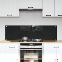 VidaXL Keuken achterwand 2 pcs zwart 70 x 40 cm gehard glas - thumbnail