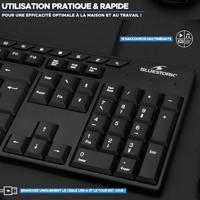 Toetsenbord - BLUESTORK - MEDIA OFFICE - Bedraad - Azerty - Windows-compatibel - Zwart - thumbnail