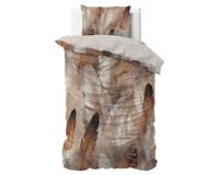 RoyalTextile - Feathura Dekbedovertrek - Taupe - 200 x 220 - thumbnail