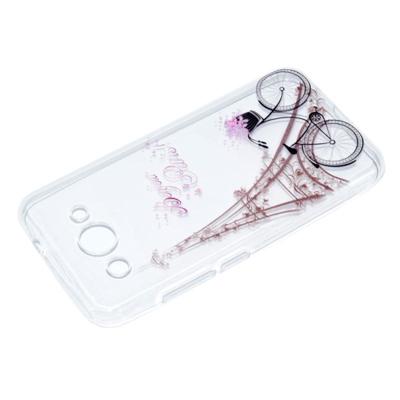 Voor Huawei Y3 (2017) toren en fiets patroon ultradunne TPU zacht beschermhoes