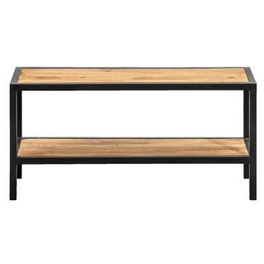 Schoenenrek Gijs - naturel/zwart - hout - 33x70x25 cm