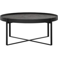 DTP Home Salontafel 'Pluto' Teakhout, 80cm, kleur Zwart - thumbnail