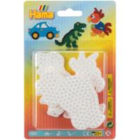 Hama strijkkralenbordjes - auto, papegaai, dino - thumbnail