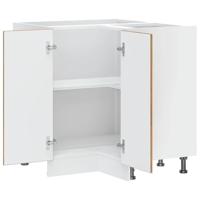 Keuken hoekonderkast Lucca bewerkt hout oud houtkleurig - thumbnail