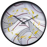 Wandklok 30 cm - Geruisloos - Grijs - Kunststof - "Koi" - thumbnail