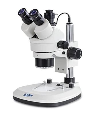 Kern OZL 466 OZL-46 Stereo zoom microscoop Trinoculair Opvallend licht, Doorvallend licht