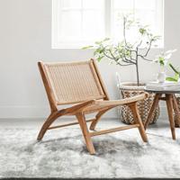 MUST Living Fauteuil 'Lazy Loom' Teakhout, kleur Naturel - thumbnail