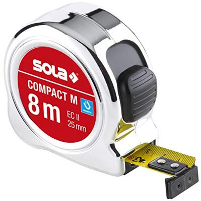 SOLA Rolbandmaat 8mtr Compact M COM8 Magnetische eindhaak EG-Klasse 2 SB - 50520801