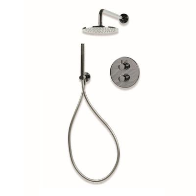 Regendoucheset Inbouw Bongio Squadra met Thermostaatkraan, Douchearm en Handdoucheset Chroom Bongio Regendoucheset Inbouw Bongio Squadra met Thermostaatkraan, Douchearm en Handdoucheset Chroom Bongio