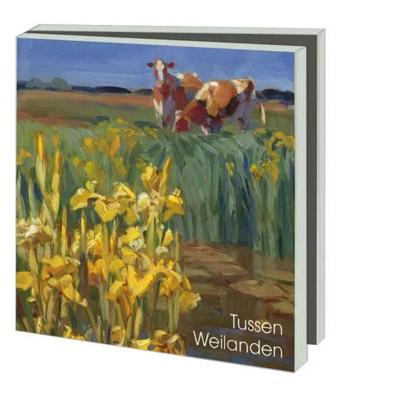 Kaartenmapje Tussen weilanden, Hans Versfelt 10 Stuks met Enveloppen