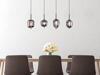 Globo HanglampBlacky zwart 4-lichts - 15345-4 - thumbnail