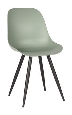 LABEL51 Eetkamerstoel Monza - Forest - Kunststof - Black Frame LABEL51 Eetkamerstoel Monza - Forest - Kunststof - Black Frame