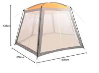 VidaXL Zwembadtent 500x433x250 cm stof grijs - thumbnail