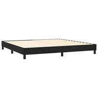 Boxspring met matras en LED fluweel zwart 200x200 cm - thumbnail