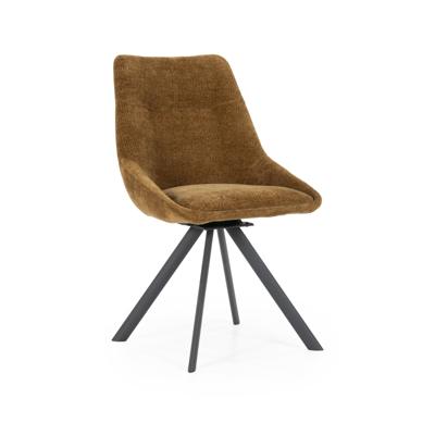 By-Boo Draaibare Eetkamerstoel 'Bliss' kleur Mosterdgeel