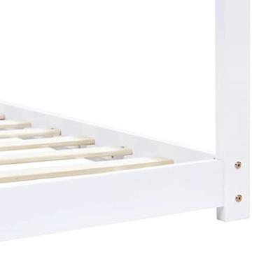 Kinderbedframe massief grenenhout wit 90x200 cm Kinderbedframe massief grenenhout wit 90x200 cm