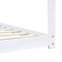 Kinderbedframe massief grenenhout wit 90x200 cm - thumbnail