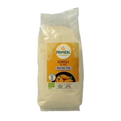 Griesmeel witte tarwe fijn bio 500 Gram Griesmeel witte tarwe fijn bio 500 Gram