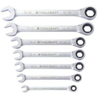 TOOLCRAFT TO-9626412 Enkelvoudige ringsleutelset met ratel 7-delig Sleutelbreedte (metrisch) 8 - 19 mm - thumbnail