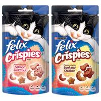 Felix Crispies met zalm- & forelsmaak kattensnacks 8 x 45 g - thumbnail