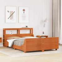 Bedframe zonder matras massief grenenhout wasbruin 160x200 cm - thumbnail