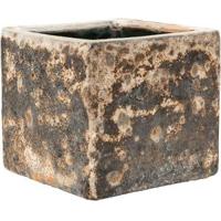 Lava Relic Rust metal Cube bloempot binnen 20x20x20 cm - thumbnail