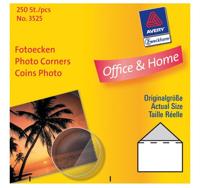 Avery av-3525 zweckform fotohoekjes 19x17 mm 250 stuks transparant - thumbnail