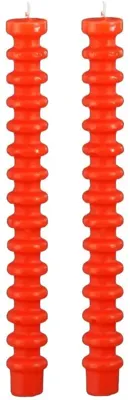 Mica Decorations dinerkaars ribbel 25cm rood