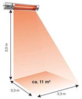 CasaFan S2000 Terrasverwarming 2000 W 11 m² Zilver - thumbnail