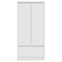 Kast met lade 55,5x34x119,5 cm spaanplaat wit - thumbnail