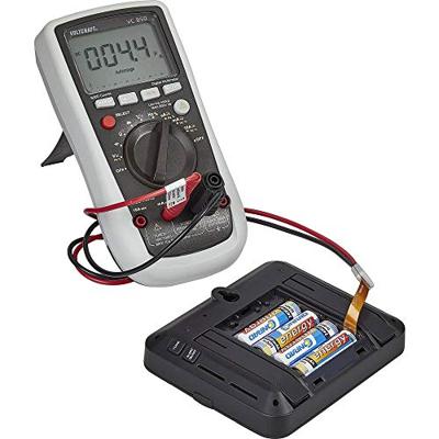 VOLTCRAFT MB-702 Meetadapter voor batterij - Recht Zwart, Rood