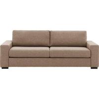Goossens Bank Lucca bruin, stof, 3-zits, stijlvol landelijk - thumbnail
