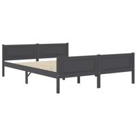 Bedframe massief grenenhout grijs 160x200 cm - thumbnail