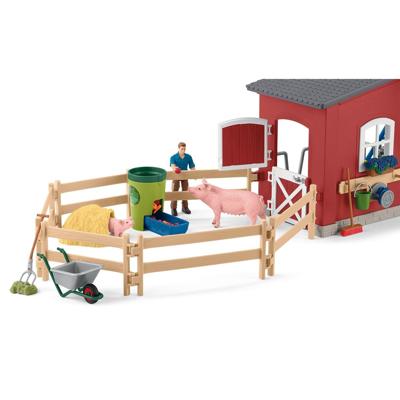 Schleich farm world grote stal rood 42606 - thumbnail
