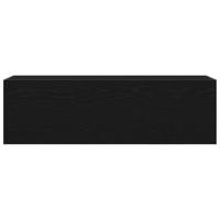 Badkamerwandkast 100x25x30 cm bewerkt hout zwart - thumbnail