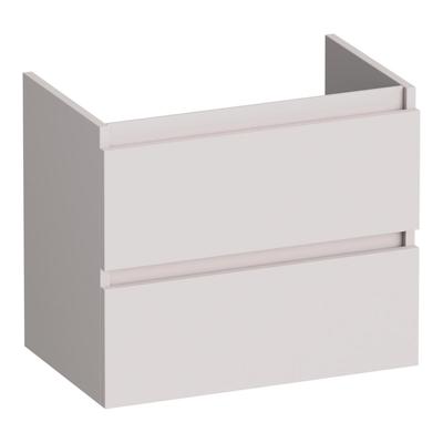 Brauer Joy - Onderkast Ondiep - 60 cm - met 2 Softclose Lades Greeploos en 1 Sifon Uitsparing - Mat Zand