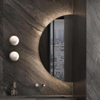 Toiletspiegel Martens & Meijer Sun 40x80 cm Incl. Indirecte Verlichting Ronde Zijde, Beide Kanten te Bevestigen - thumbnail