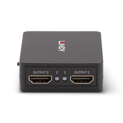 LINDY 38358 2 poorten HDMI-splitter 3840 x 2160 Pixel Zwart