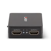 LINDY 38358 2 poorten HDMI-splitter 3840 x 2160 Pixel Zwart - thumbnail