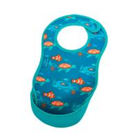 Bibetta slab met vissen turquoise - thumbnail