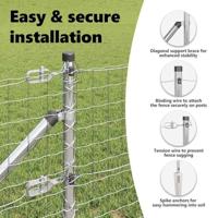 VidaXL Afrasteringspaal 7 pcs zilver staal - thumbnail