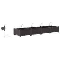 VidaXL Tuin bloempot 4 pcs bruin staal - thumbnail