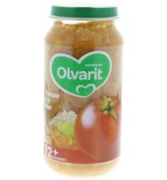 Olvarit 12+ Maanden Tomaat Kip Rijst 250g bij Jumbo - thumbnail