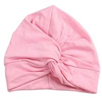 Baby mutsje katoen zachte tulband knoop zomer Boho Kids meisjes pasgeboren GLB (roze) - thumbnail