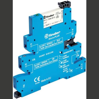 Finder 39.31.0.240.0060 Koppelrelais 240 V/DC, 240 V/AC 6 A 1x wisselcontact 1 stuk(s)