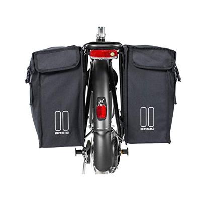 Dubbele fietstas Basil Mara XL 35 liter 35 x 15 x 32 cm - zwart