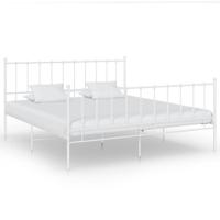 Bedframe metaal wit 180x200 cm - thumbnail