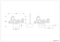 Trio Neon tafellampAmor roze - R55931101 - thumbnail
